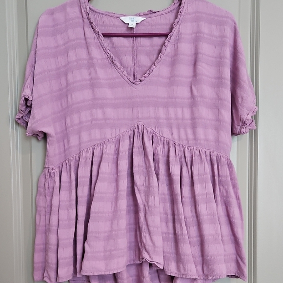 Time and Tru Tops - Time And Tru Medium Flowy Purple Top